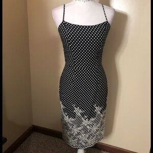 Eva Mendes Black/Cream Dress Size 0 NWOT